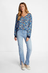 Printed v-neck blouse GRS