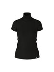 T-Shirt mit geschlitztem Mock-Neck