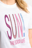 Elegant Fit T-Shirt SUN Print organic