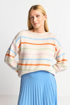 Pullover Cozy crew neck colourful stripes