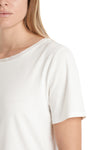 Baumwoll-T-Shirt mit Seidenkante
