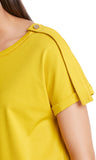 Jerseyshirt mit Goldknöpfen