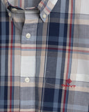 Tech Prep™ Regular Fit Kurzarm Hemd mit Tartan-Muster in Indigoblau